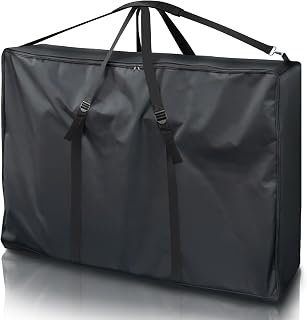 Kovshuiwe Large Outside Chair Storage Bag, 600D Chair Carry Bag for Zero Gravity Chair Cover, Heavy Duty Folding Lounge Chair Carrying Case, Extra Large Moving Bags with Zippers