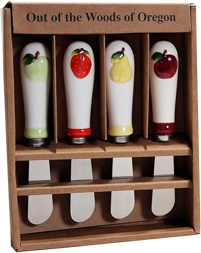 Miniatura 1 de Juego de 4 cuchillos esparcidores de cerámica (fruta)