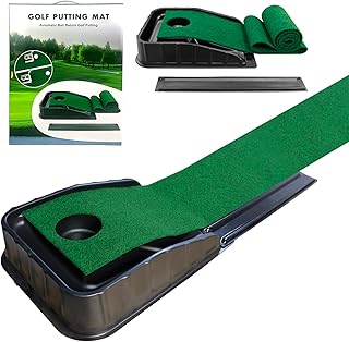 Golf Putting Mat 87\'\' (220cm) with Return Track in Gift Box Indoor & Outdoor