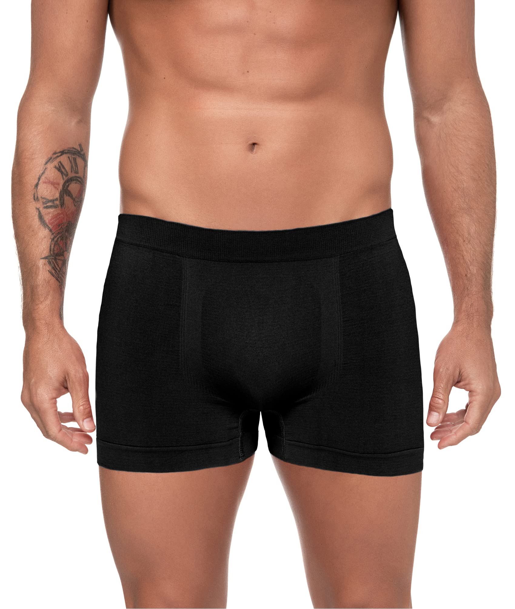 Channo Calzoncillos Boxer de Licra sin Costuras, Colores Sólidos