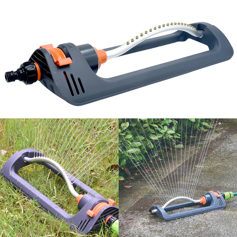 for Lawn Sprinkler, 19 Jets Oscillating Lawn Sprinkler Watering Garden Water Pipe Hose Connector