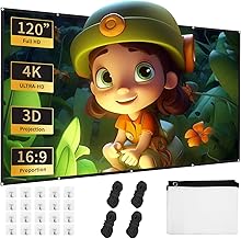 Yuxava 120 Inch Ultra 4K 16:9 FHD Double-Sided Folding Projection Screen for Home Office Outdoor Events Theatre