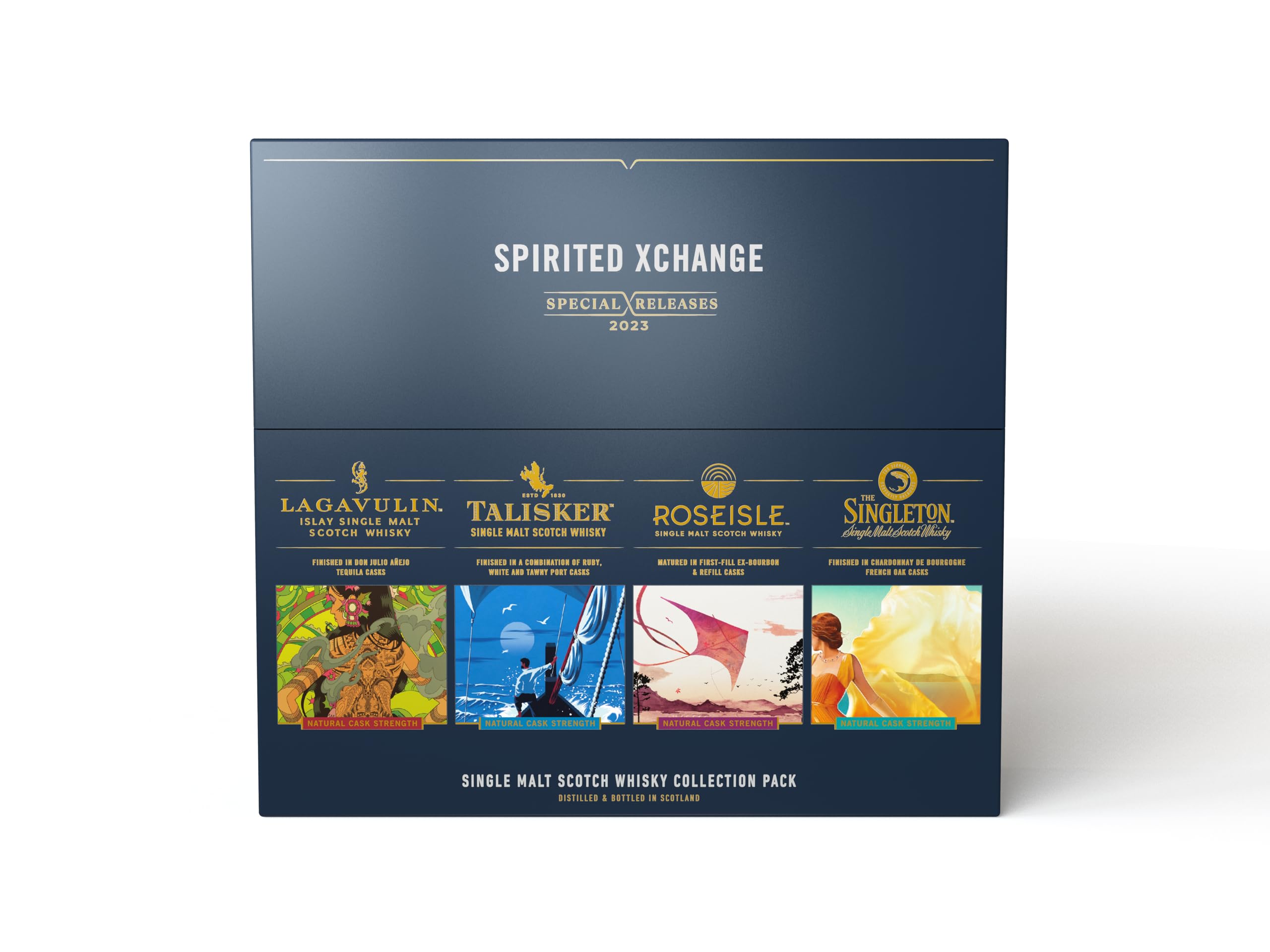 SPIRITED XCHANGE Geschenkset – Special Releases 2023, Single Malt Scotch Whisky, limitierte Edition