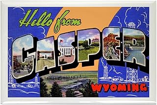 CafePress Casper Wyoming Greetings Rectangle Magnet, 3"x2" Refrigerator Magnet