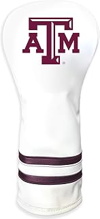 Team Golf NCAA White Vintage Fairway Golf Club Headcover, Form Fitting Design, Retro Design