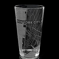 Vista 39 de ALBUQUERQUE NEW MEXICO Engraved City Street Map Beer Pint Glass Perfect Drinking Gift Idea & Unique Decor!