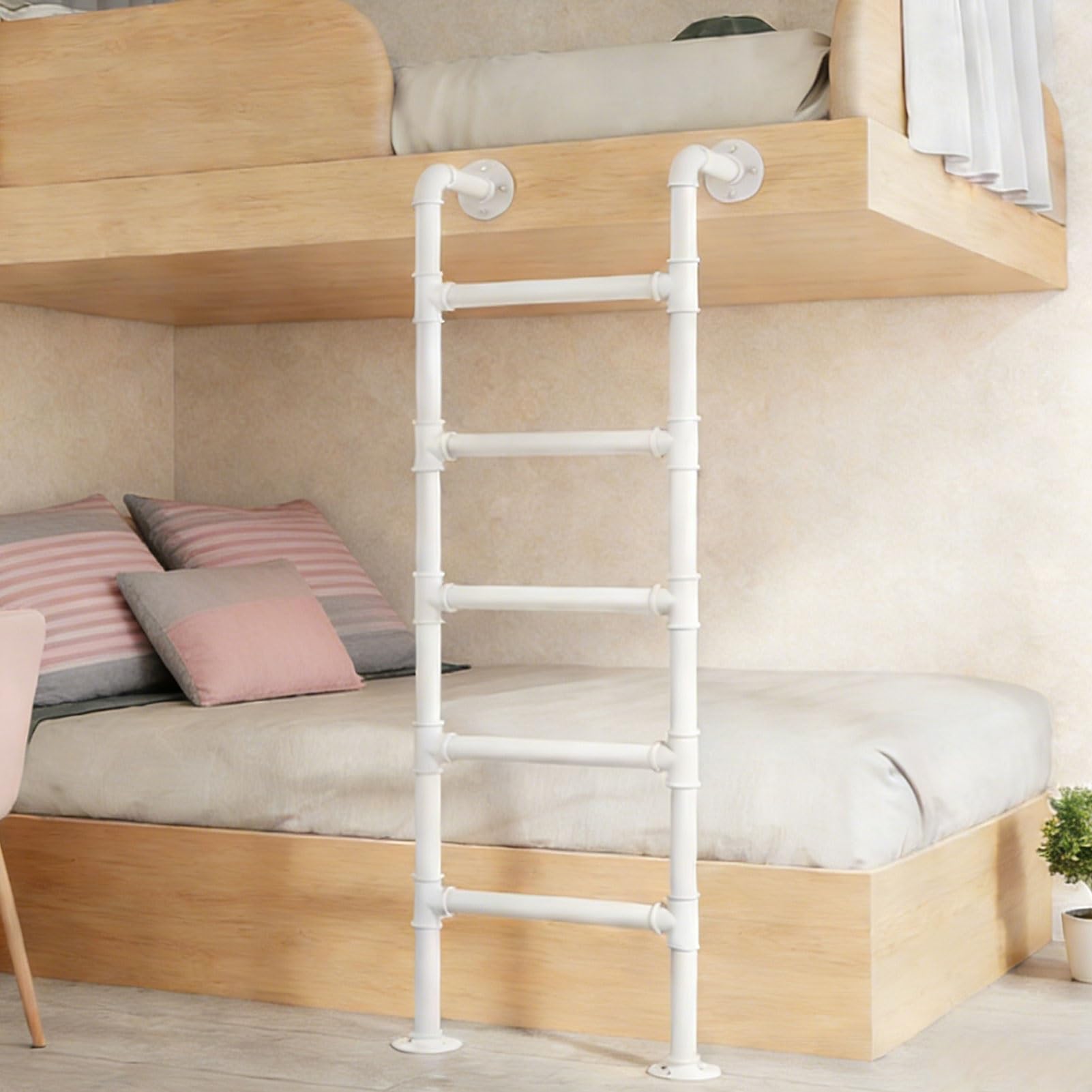 Échelle de puits de sortie blanche pour sécuriser la fenêtre de la chambre