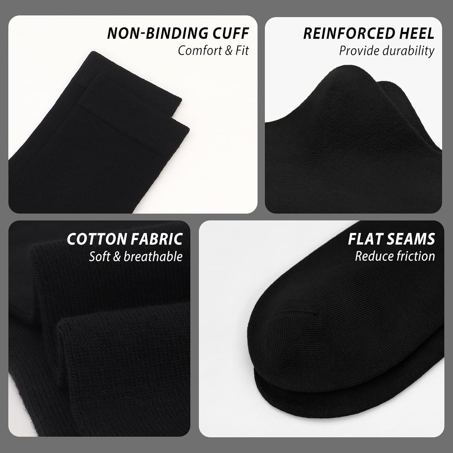 Sakusock Unisex Kids Cotton Crew Socks Thin School Boys Girls Socks Youth Soft Color Stretch Cuffs 5 Pairs - Image 5