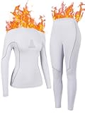 Womens Thermal Underwear Top and Bottom Sets Women Long Johns Warm Base Layer for Cold Weather