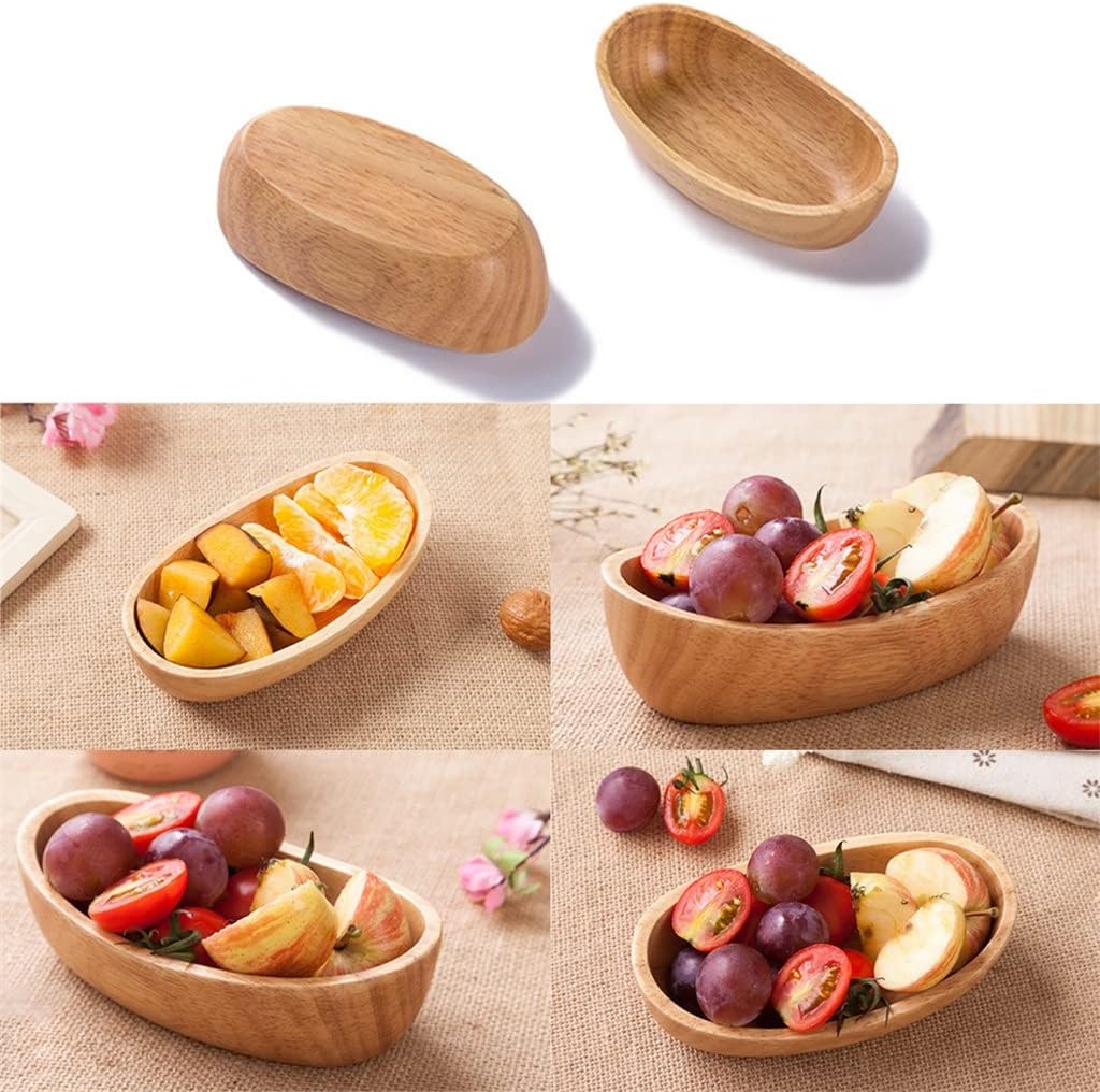 Salad Dish Large Serving Tray Dessert Decorative Bakery Home Party Ornament Fruit Wooden Candy Bowl Snack(One Size)