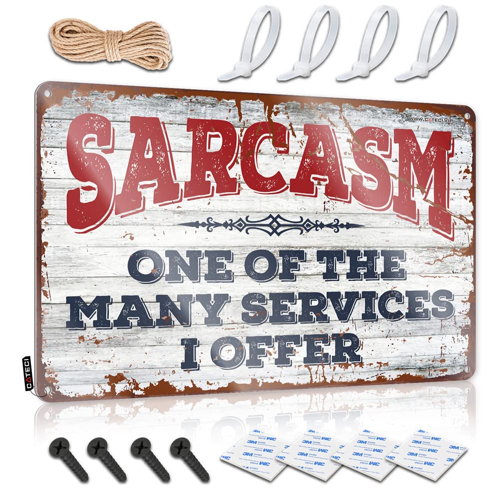 STWNVOITV Bar Sign Home Decor Sarcasm One Of The Many Services I Offer Sign Bar Funny Signs Man Cave Tin Sign(30X40CM)