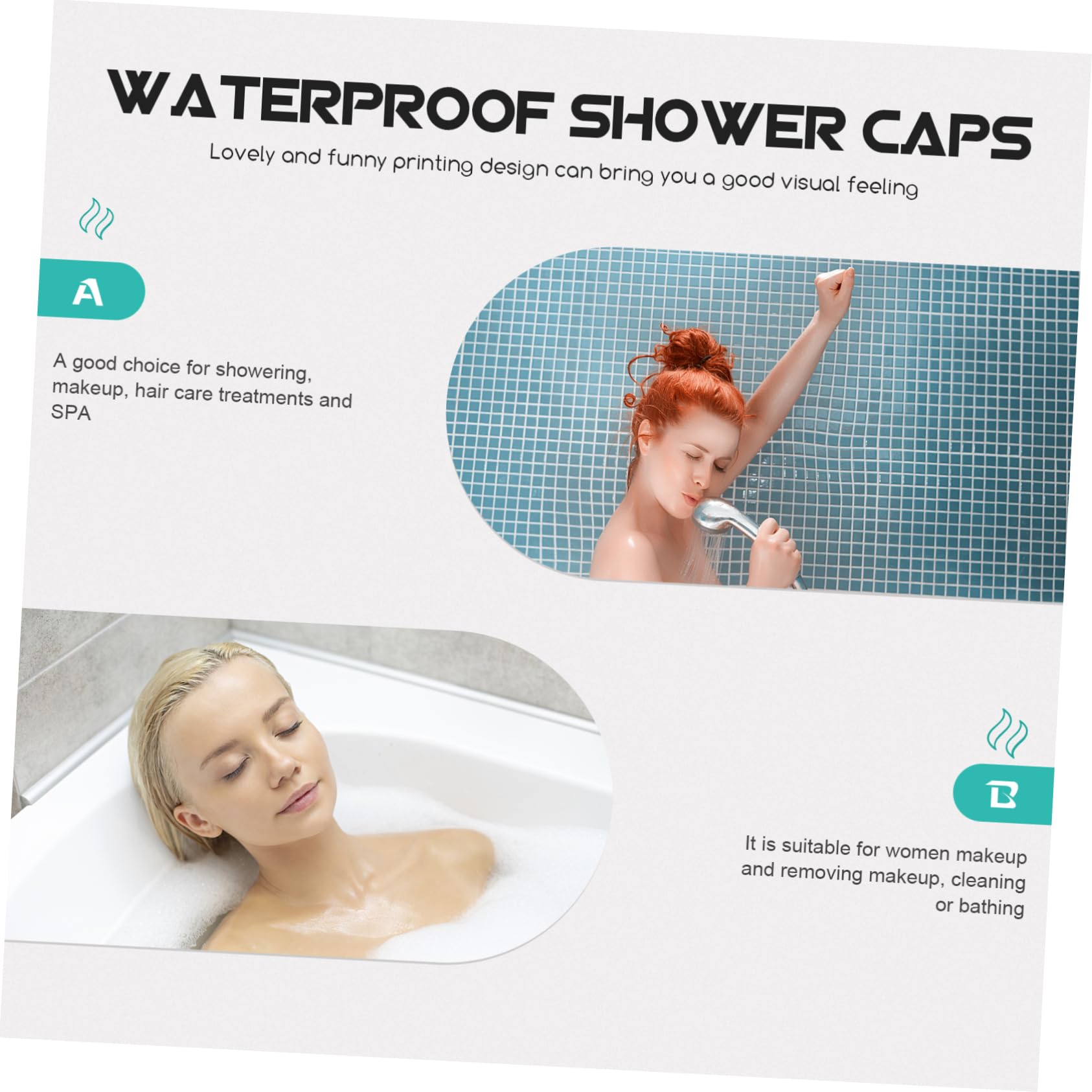Angoily 12stücke Teiliges Duschhauben Für Frauen Wasserdichte Doppellagige Badekappen Zarten Farben Hautpink Für Haarpflege Sauna Und Spa