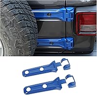 Vista 14 de CheroCar Cubierta de bisagra para portón trasero Jeep JL, soporte de neumático de repuesto para puerta trasera, accesorios exteriores para Jeep