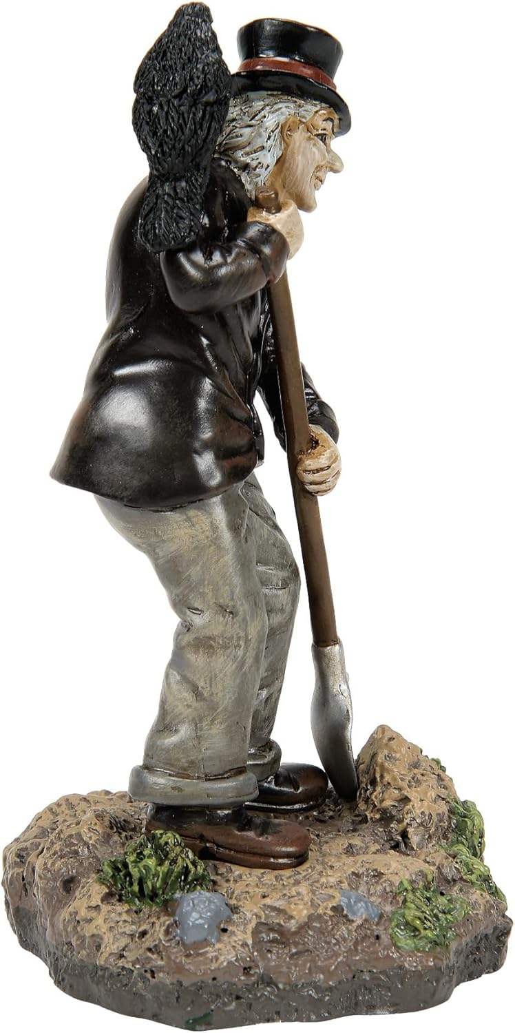 Department 56 Village Collection Accessories Halloween Quoth The Raven Dig Some More Figurine, 4.1 Inch, Multicolor