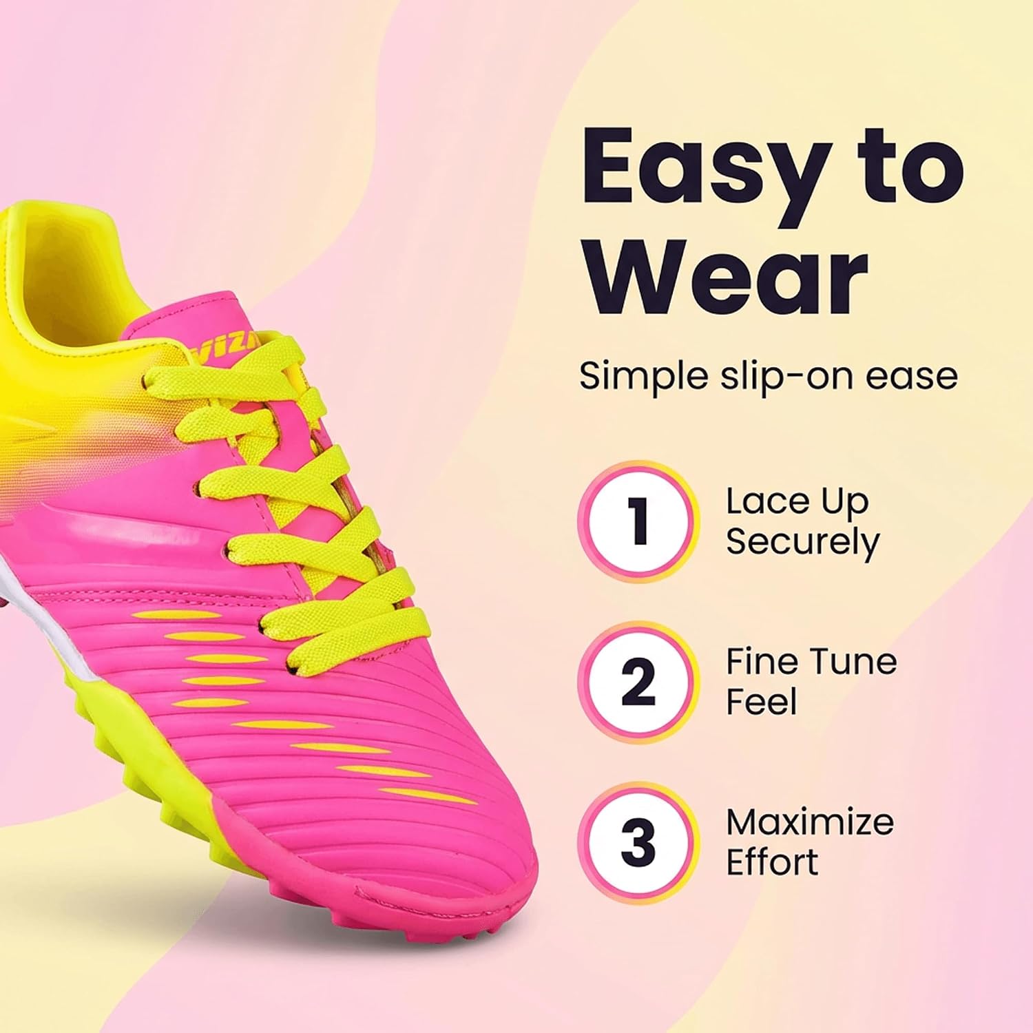 Vizari Liga Turf Soccer Shoes for Boys and Girls | Durable Polyurethane Sole with Crafted Rubber Out Sole for Superior Grip and Performance Across All Surfaces | Stylish Youth Football Footwear