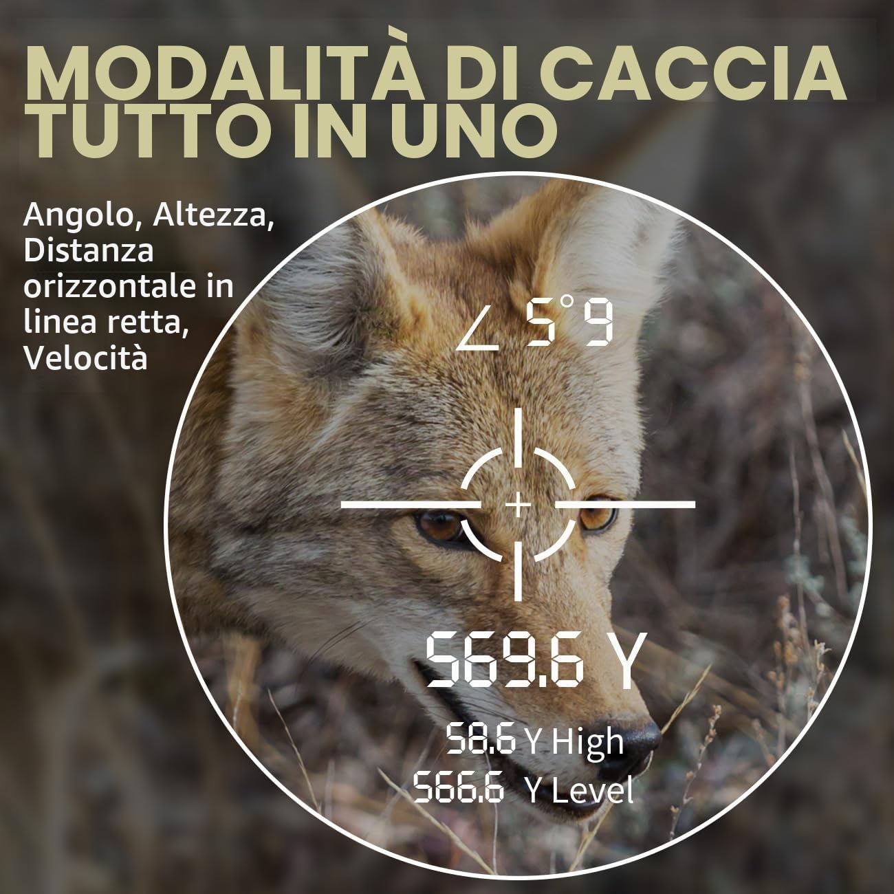 REVASRI Telemetro Caccia 1200 Y/M con angolo e distanza orizzontale Impermeabile, con tecnologia di acquisizione del bersaglio, telemetro chiaro e preciso per cacciatori