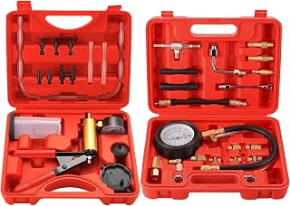 2-in-1 Brake Bleeder & Vacuum Pump Kit & 0-140PSI Fuel Pressure Gauge Kit