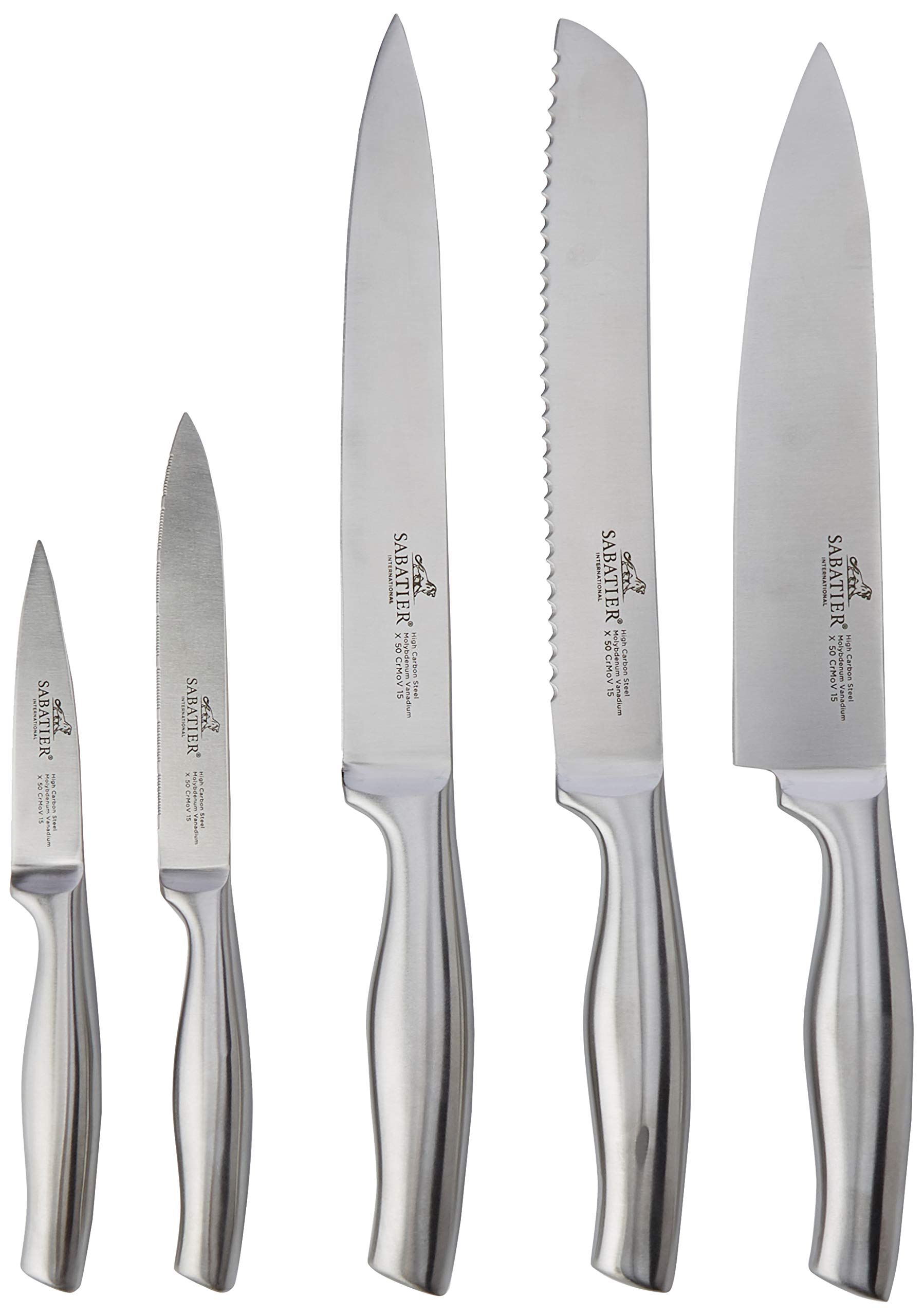 SABATIER – Bloc FUJI de 5 Couteaux ORYS Indispensables – Un Design Moderne pour Ranger et Protéger vos Couteaux au Quotidien.