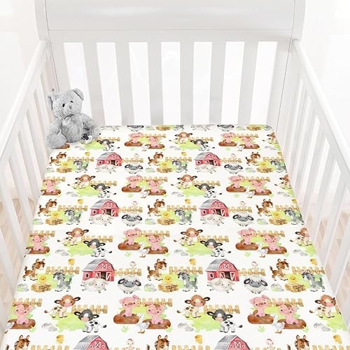 Miniatura 9 de Sábana bajera estándar para cuna de bebé con hojas de eucalipto de safari africano, funda de colchón neutra de elefante, jirafa, cebra y león, suave