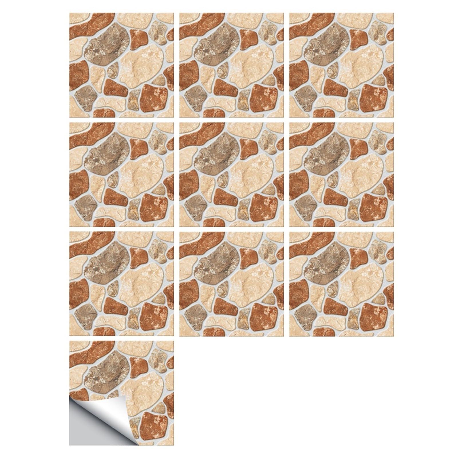 Autocollants adhésifs pour carreaux de céramique étanches 10pcs
