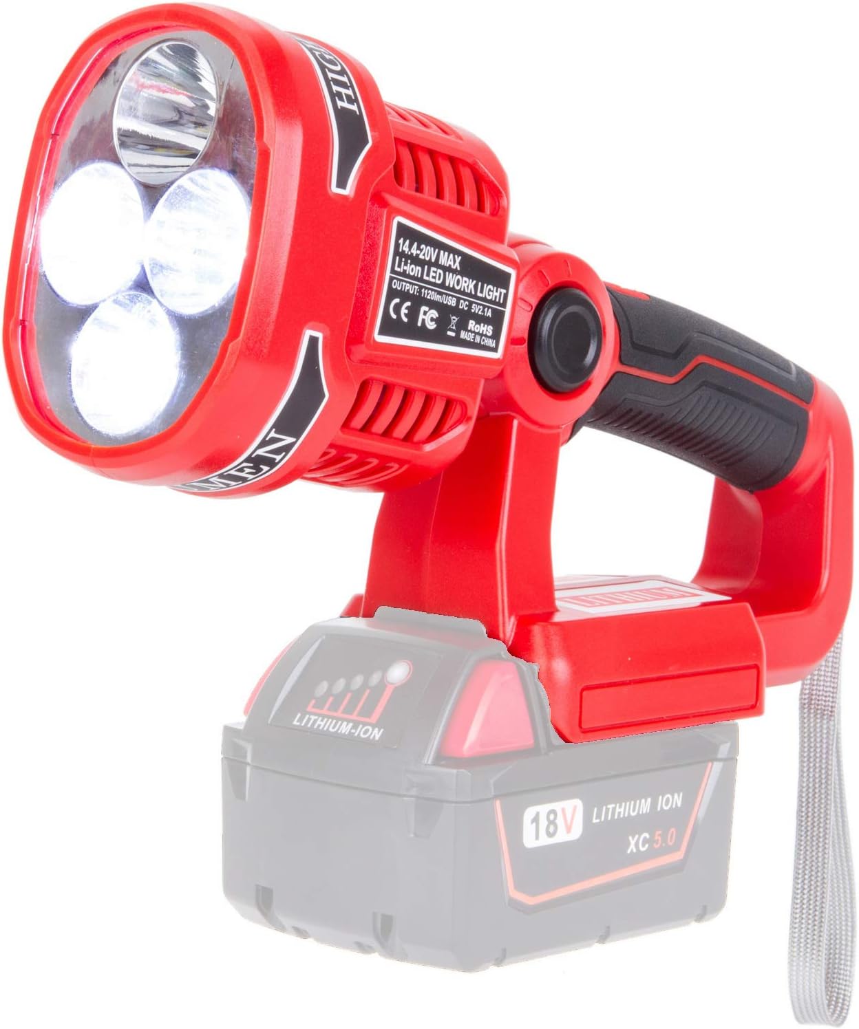 Work Light Rechargeable for Milwaukee, for Milwaukee Lamps Outdoor LED