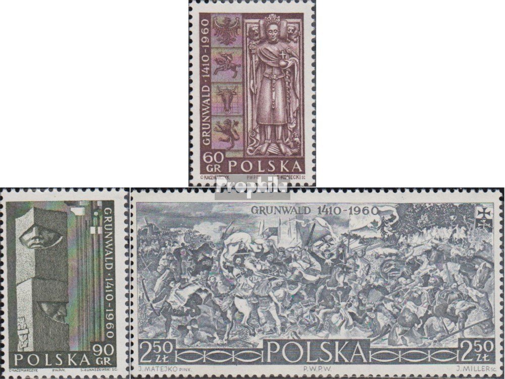 1960 Poland Battle Of Grunwald Stamps - Complete Set 1174-1176, Unmounted Mint Never Hinged (MNH) - View #6