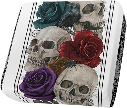 Fundas de cojín para sofá de Halloween de bienvenida, funda protectora de muebles de sofá con cuerda de amarre, suave y antideslizante para silla,