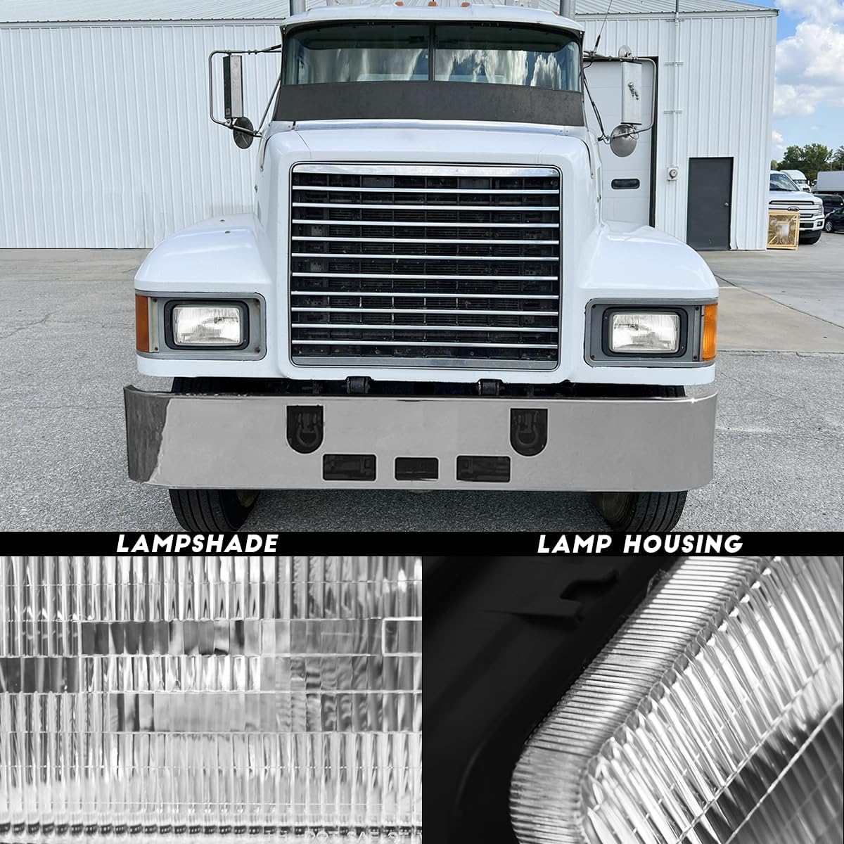 Headlight Assembly fit for Mack CH613 CH600 Truck RD400&600 Truck DOT/SAE Approved Pair Driver and Passenger Side (Pair)