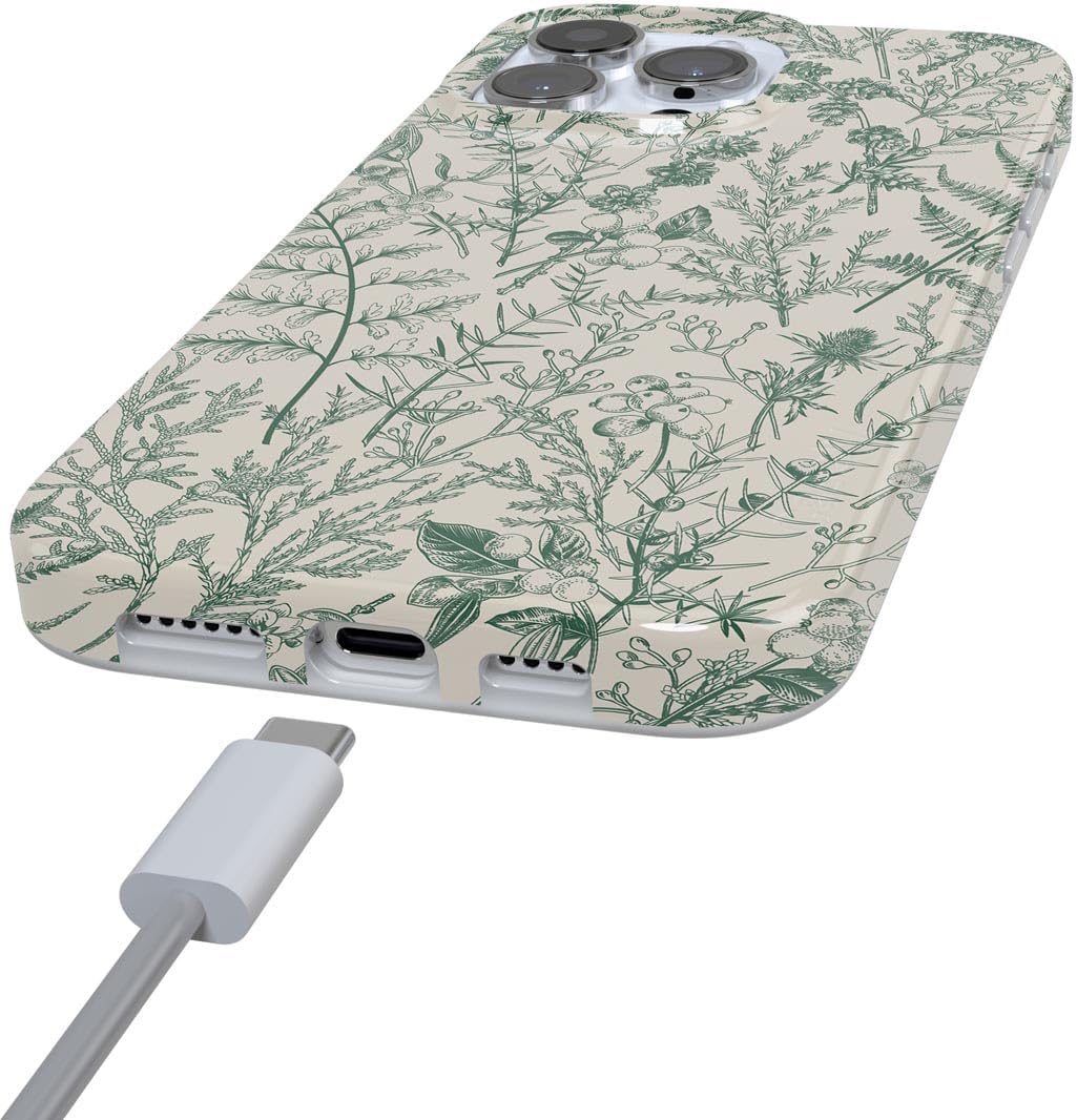 Casely iPhone 16 Pro Max Case | Sage Garden | Green Floral | Compatible with MagSafe | Classic Ultra Slim Design - Image 2