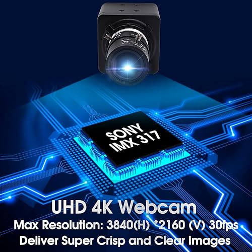 Miniatura 3 de SVPRO Cámara web 4K Ultra HD - Zoom óptico 5X, cámara USB UHD de 3840 x 2160 30 fps con sensor Sony IMX317 para MacWindowLinux
