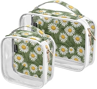 2 bolsas de cosméticos de flores de margarita...