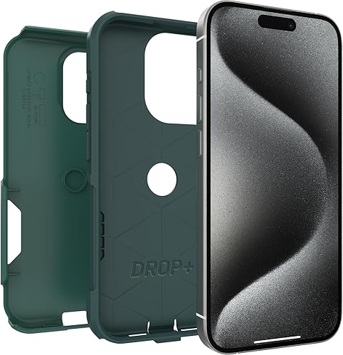 Miniatura 4 de OtterBox Funda para iPhone 15 Pro (solamente) Commuter Series obtén tus verdes, delgada y resistente, apta para el bolsillo, con protección de puerto