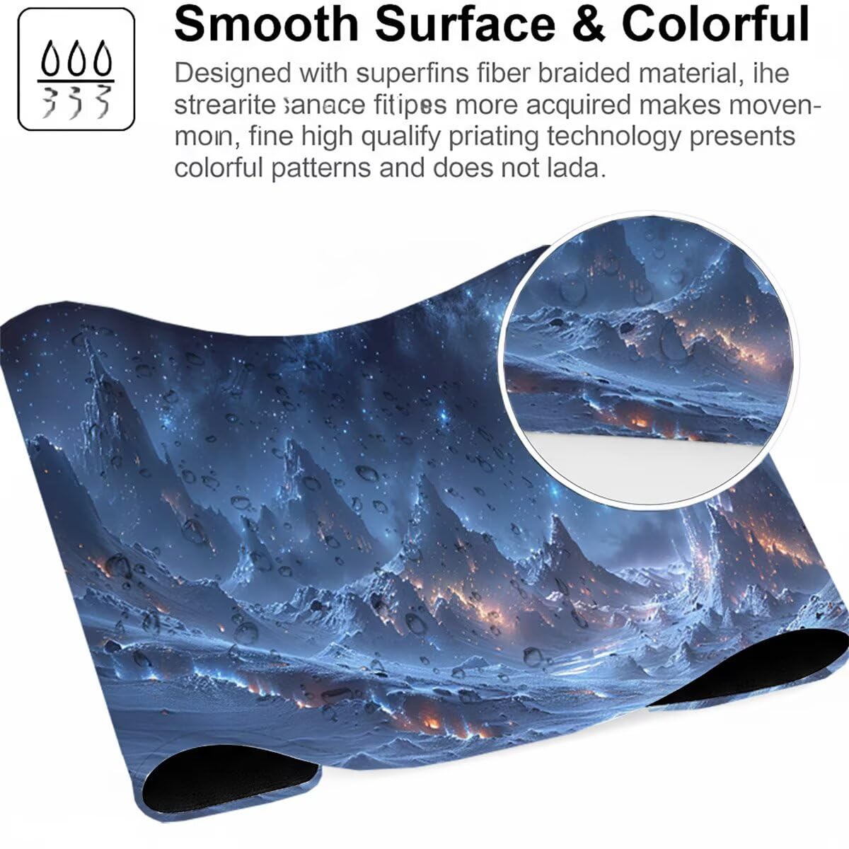 Tappetino per Mouse Gaming XXL 1200x600x3mm– Ufficio Mousepad Grande – Migliora la Velocità e la Precisione Tenuta Stabile Sottomano per Ufficio e Casa Accessori Scrivania Paesaggio PjY15099 N-U
