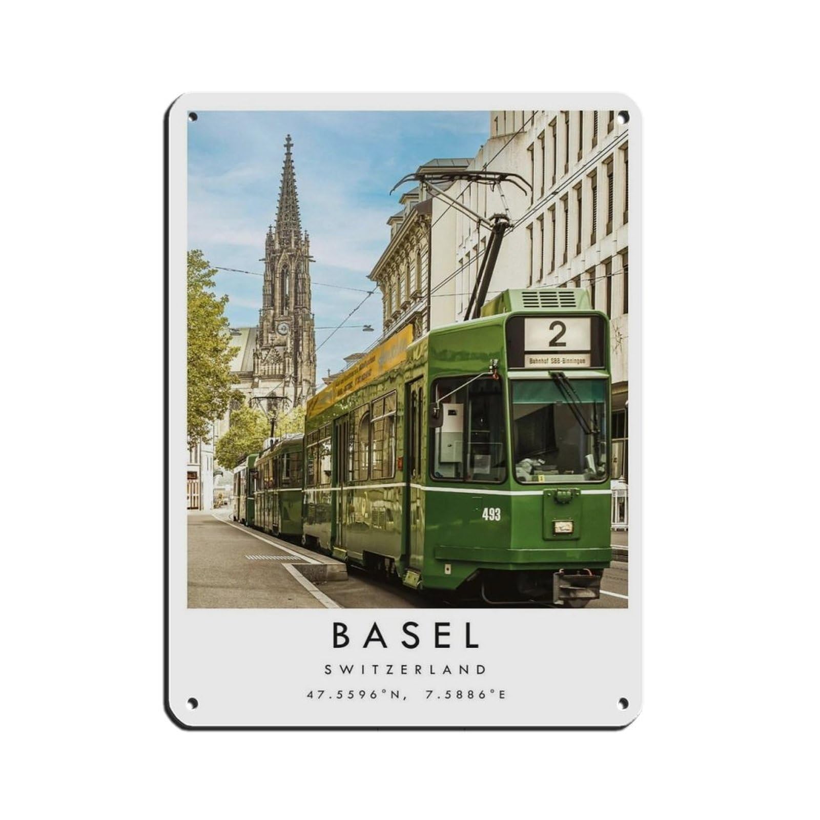 Basel Travel, Switzerland Poster（22） Retro Poster Metal Tin Sign Chic Art Retro Iron Painting Bar People Cave Cafe Family Garage Poster Wall Decoration 12x16inch(30x40cm)