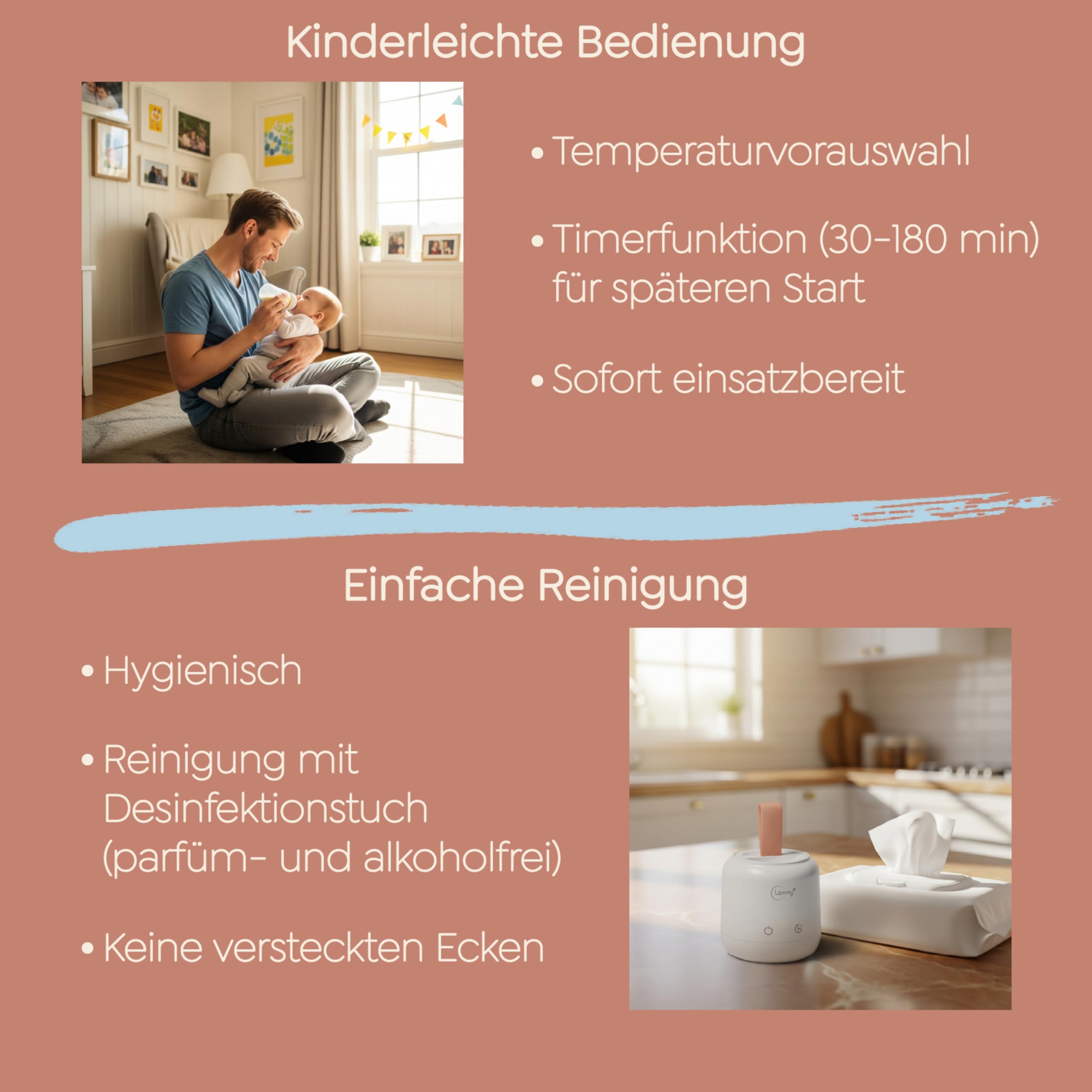 Flaschenwärmer Baby unterwegs – akkubetriebener, tragbarer babyflaschen wärmer to go – temperaturgenau, auslaufsicher und kompakt – passt auf alle Babyflaschen – USB baby bottle warmer