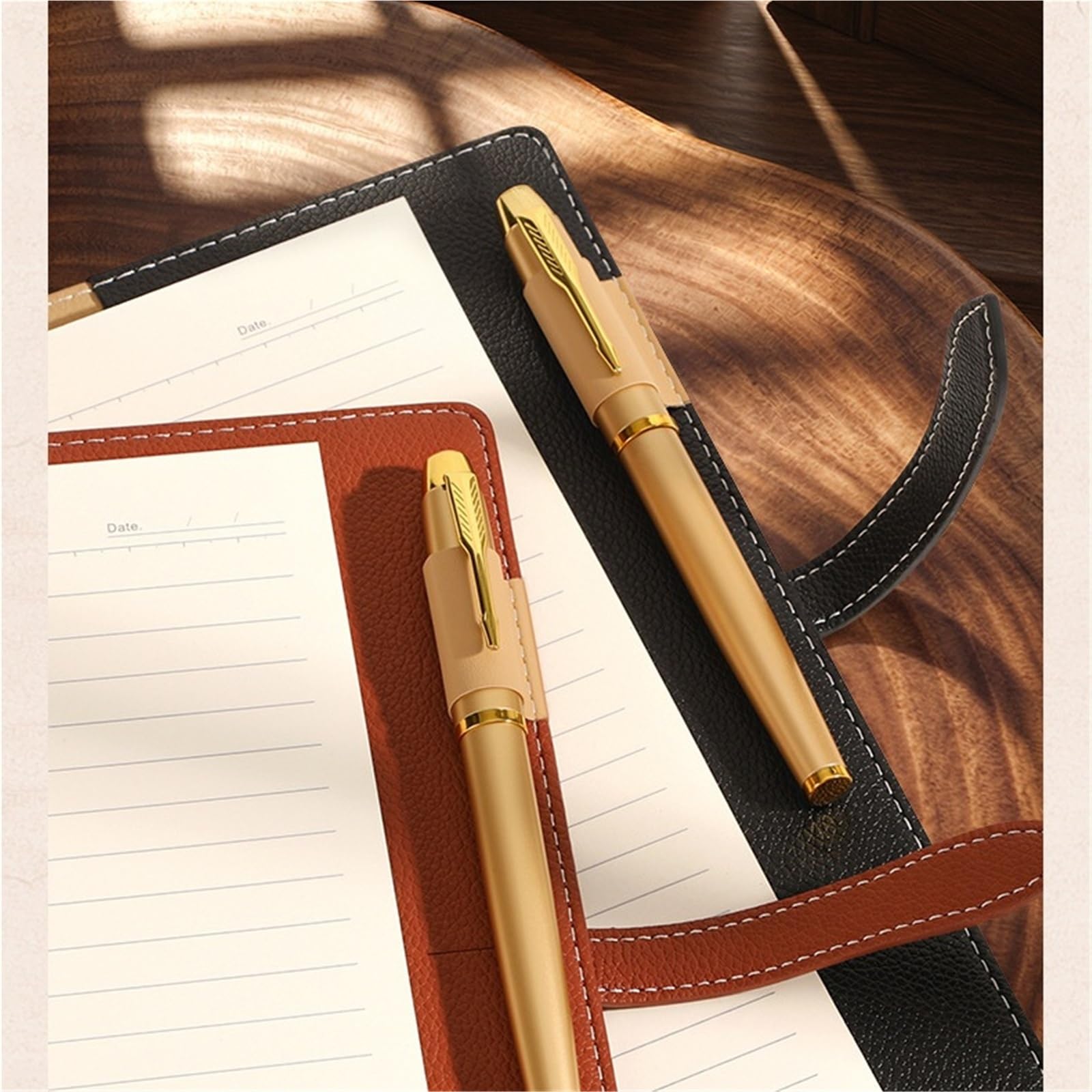 Quaderno Aziendale Taccuino in pelle for appunti di diario viaggio per L'uso Quotidiano(Gray)