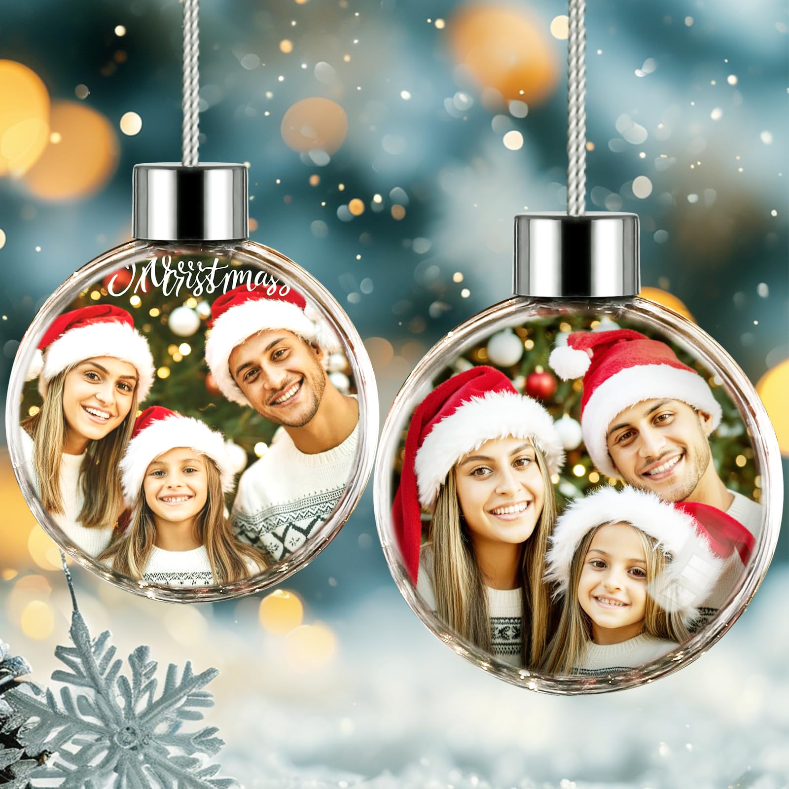 Cartoon Style Christmas Ornament - Custom Photo Gifts For Couple 06pgq