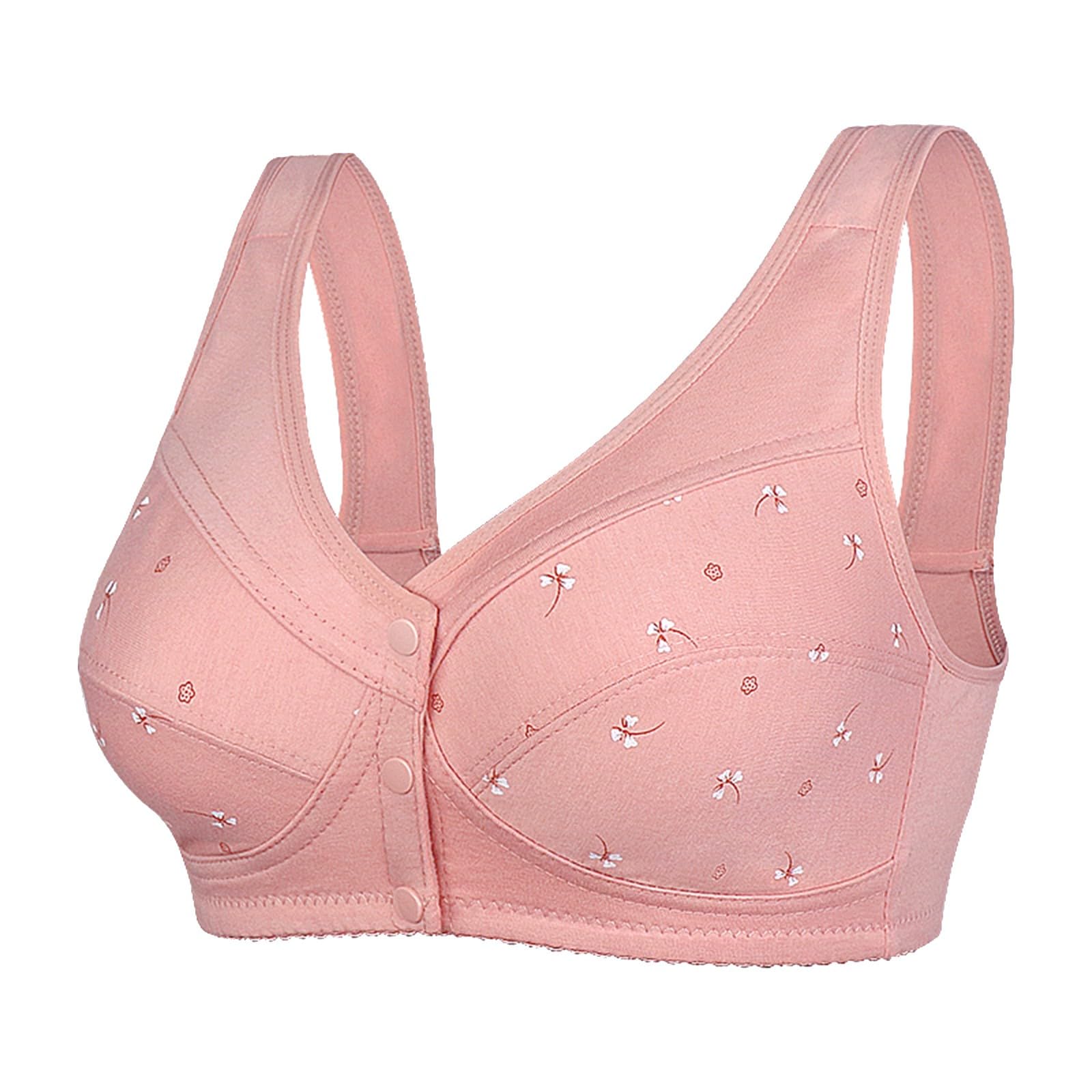 JOFOW Front Closing Bras for Older Women Ladies Bras Full Support for Older Women Daisy Bras for Older