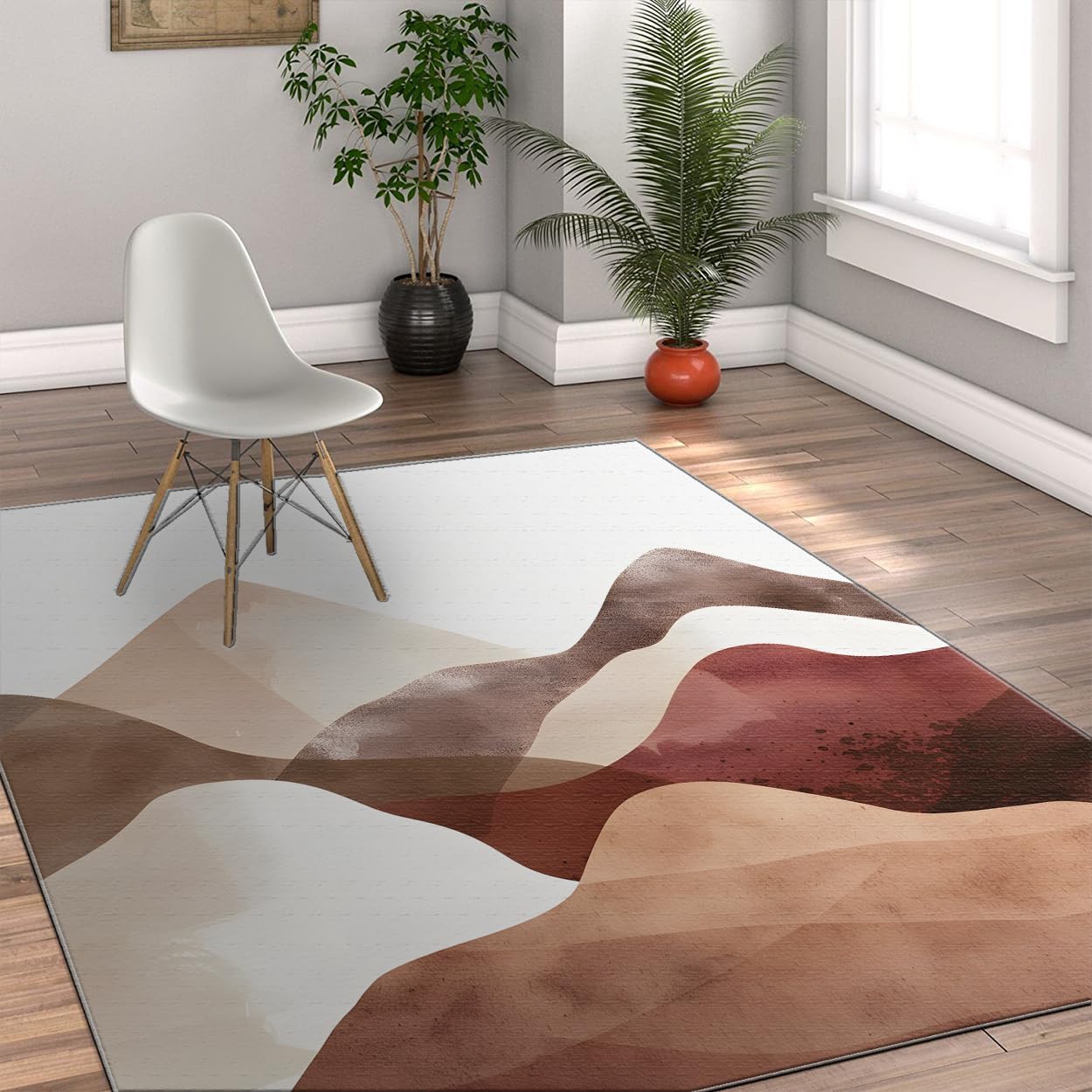 Carpette montagne anti tache tapis antidérapant poil bas fin facile à nettoyer