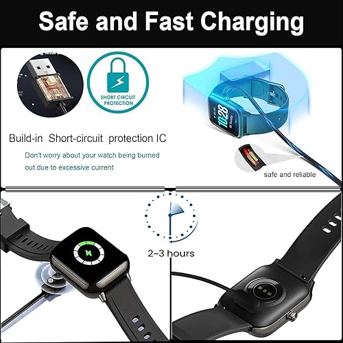 Miniatura 6 de Gloryfit - Cargador de reloj inteligente, cable de carga USB magnético de 0.157 pulgadas para relojes inteligentes Gloryfit con certificación ROHSCE