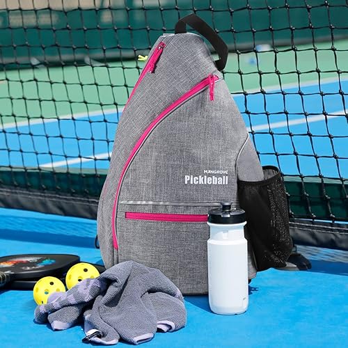 Vista 13 de Mangrove Bolsa de pickleball, mochila de pickleball para hombres y mujeres, bolsa ajustable con gancho para cerca, gran capacidad/bolsillo de Negro