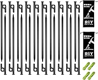 Vista 12 de Paquete de 8 estacas de metal resistentes para tienda de campaña de 16 pulgadas, irrompibles e inflexibles