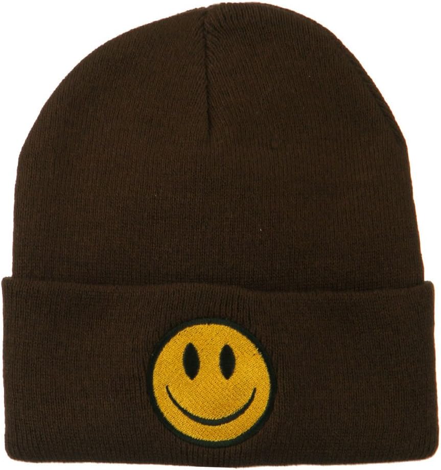e4Hats.com Smile Face Embroidered Long Beanie