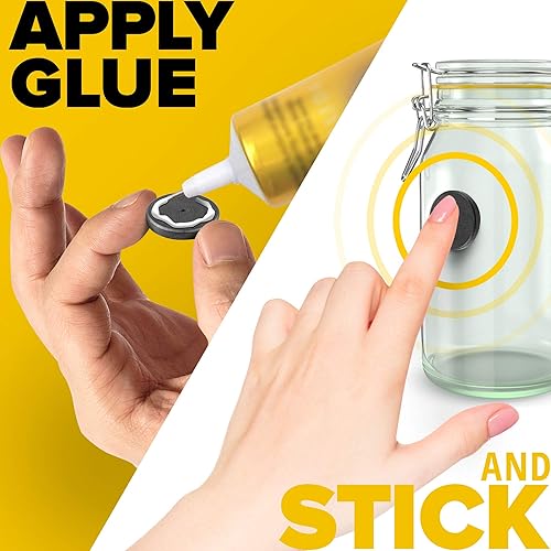 Miniatura 111 de Imanes redondos de cerámica fuertes con respaldo adhesivo (1x0.15"/25x4mm, 18 piezas) – Imanes adhesivos resistentes, no corrosivos, versátiles