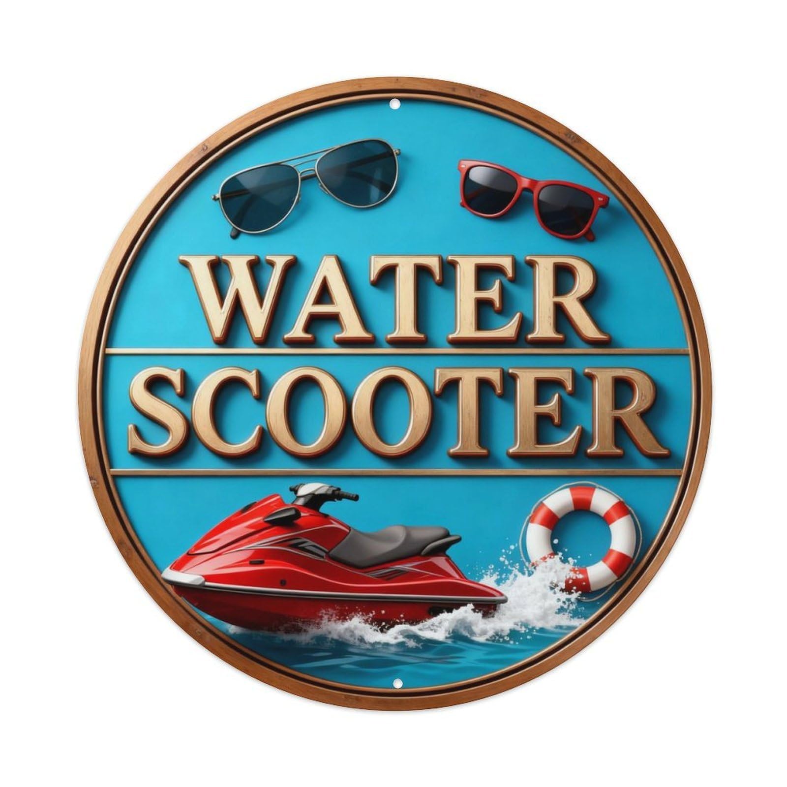 Water Scooter Metal Tin Sign Plaque