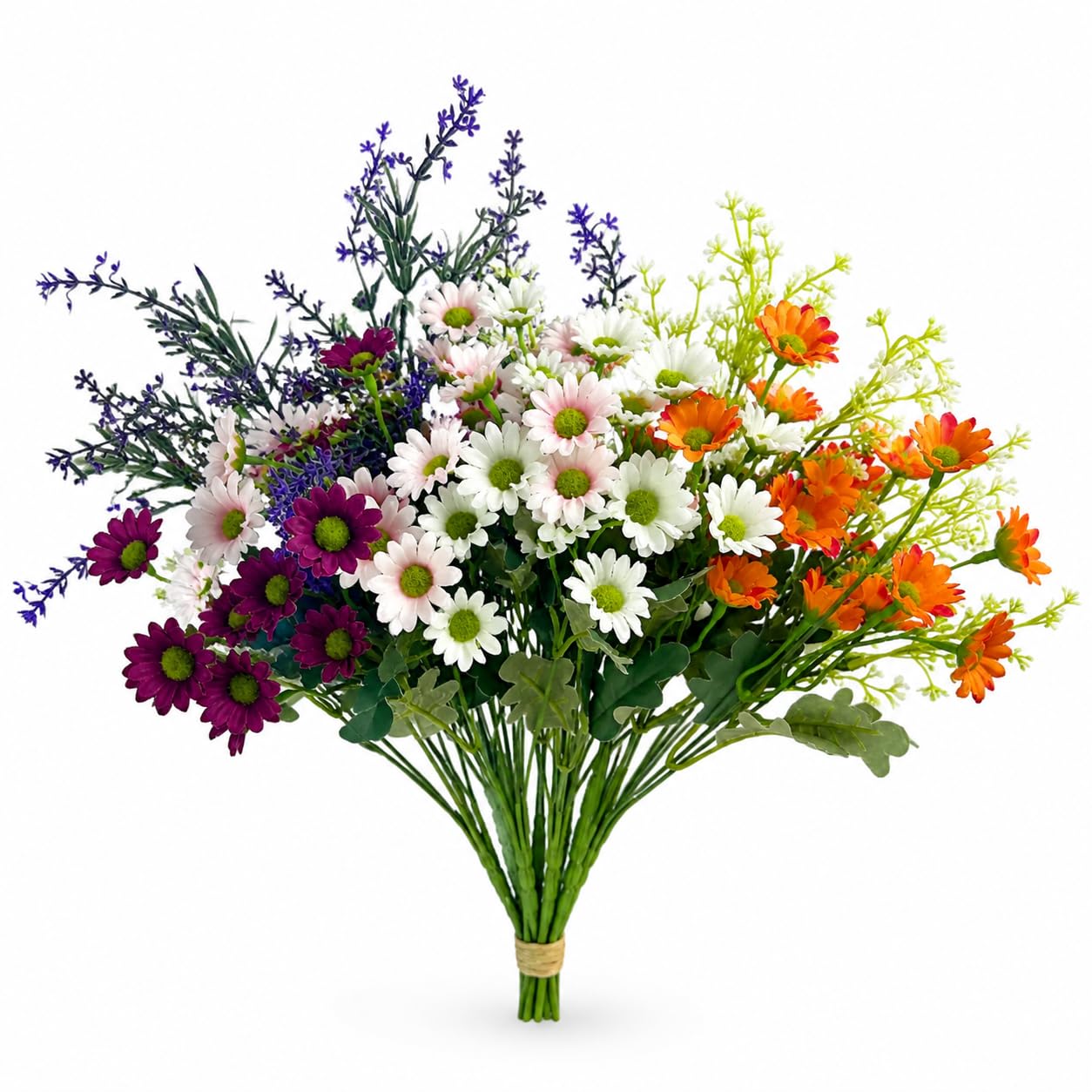 Artificial Flowers DIY Bundle, 6pcs Mixed Faux Flowers for Garden Decor