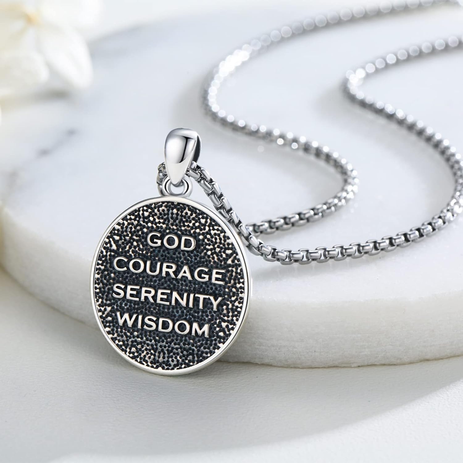 TRISHULA Alcoholics Anonymous Necklace 925 Sterling Silver Sobriety Recovery Symbol Pendant AA Narcotics Anonymous Jewelry Birthday Christmas Gifts for Him Men Women - Image 6