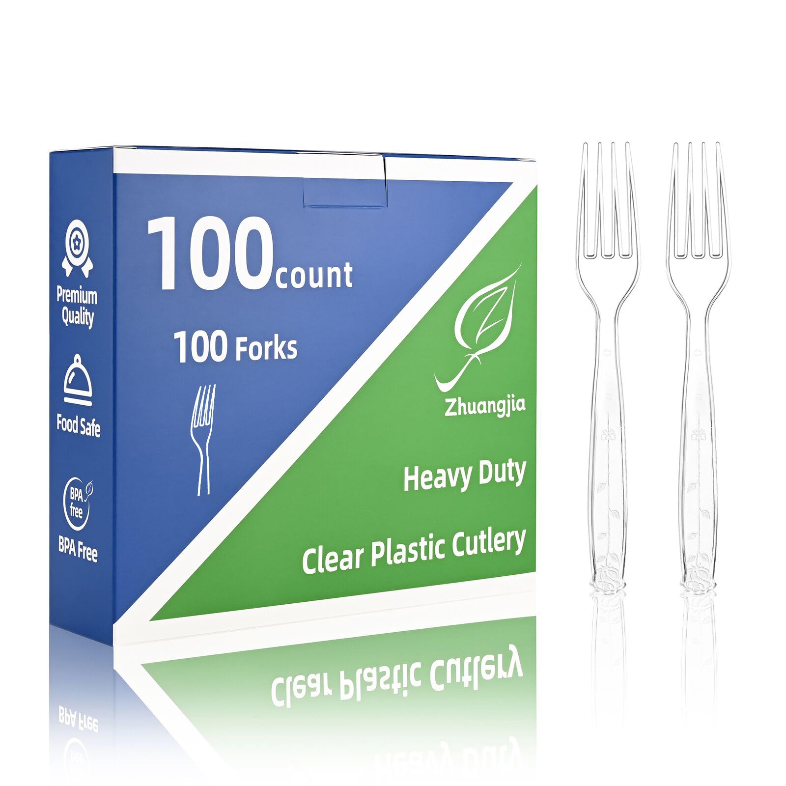 500 Count Heavy Duty Disposable Clear Plastic Forks, bulk Plastic Cutlery — Amazon image 10