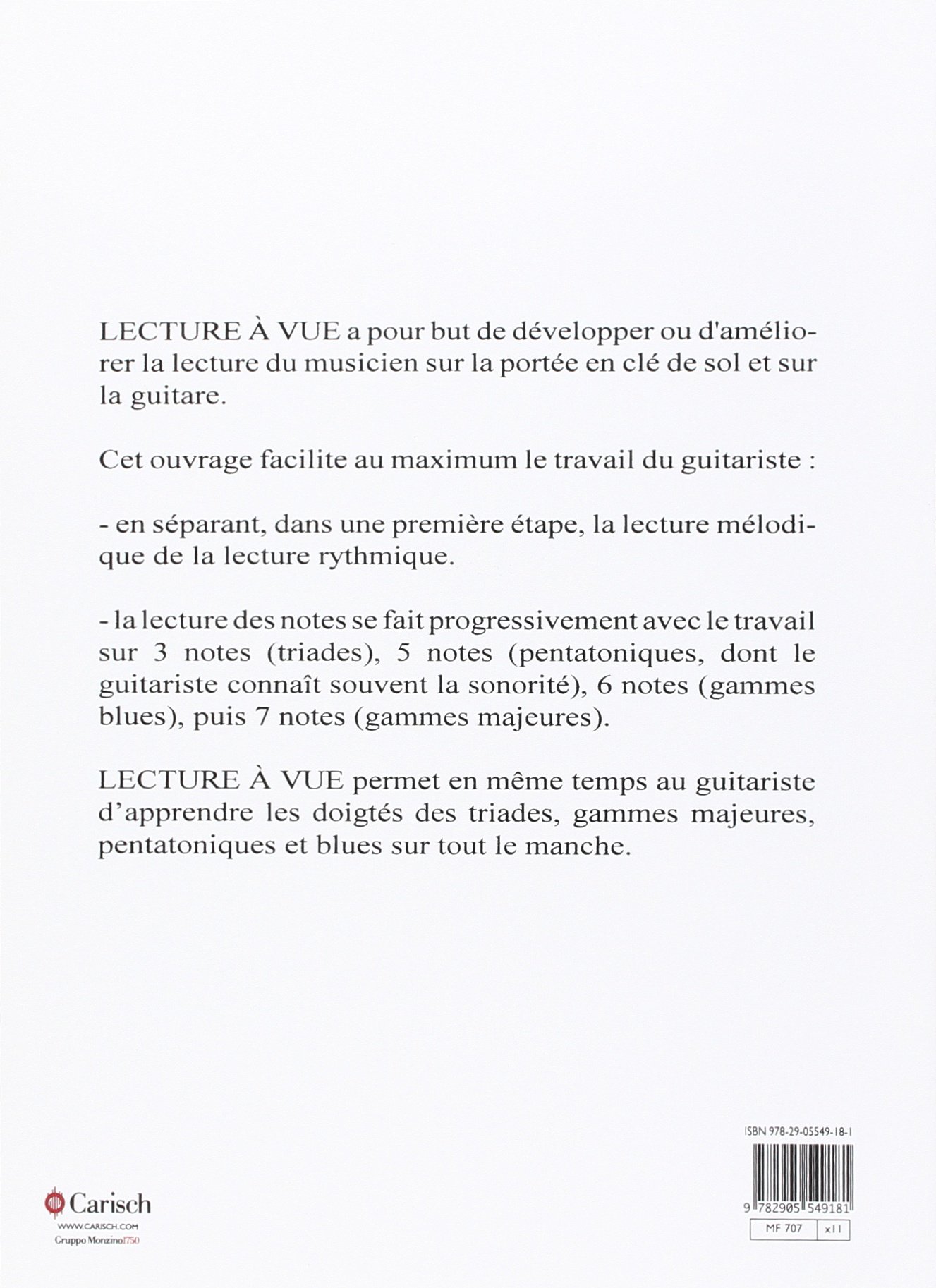 Boell Eric Lecture A Vue Guitare Guitar Tab Book French