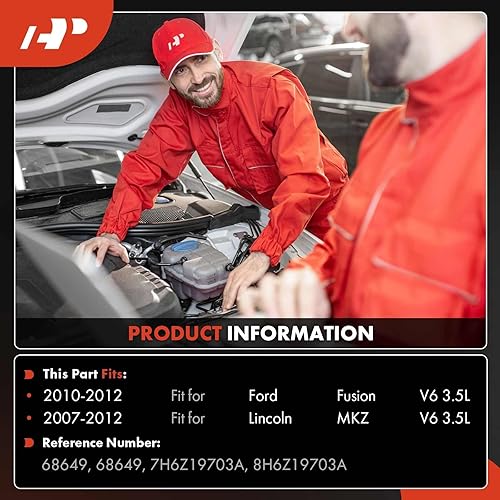 Miniatura 2 de A-Premium Compresor de aire acondicionado de CA con embrague compatible con Ford Fusion 3.5L 2010-2012, Lincoln MKZ 3.5L 2007-2012, estilo SP17, 6